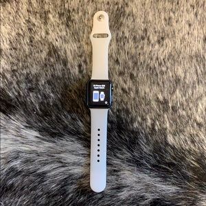 Series 1 Apple Watch 38mm with white sport band